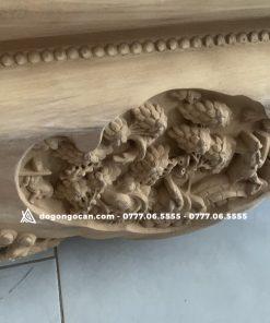 Sập gỗ gụ Nam Phi đục ba bông kênh bong cực đẹp 16 Sập gỗ gụ Nam Phi đục ba bông kênh bong cực đẹp