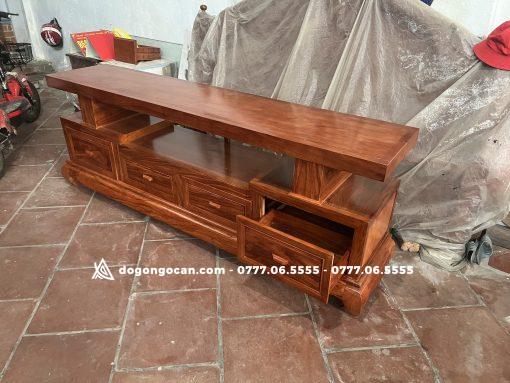Kệ tivi sofa trơn gỗ hương đá nam phi dài 2m2