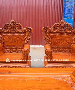 Bộ bàn ghế hoàng gia luxury gỗ hương đá mẫu mới 2024