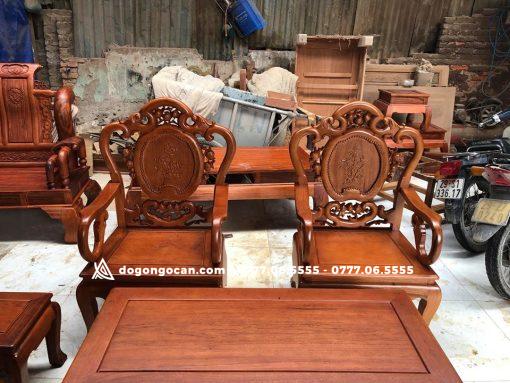 Bộ bàn ghế giả cổ kiểu guột gỗ gụ lào