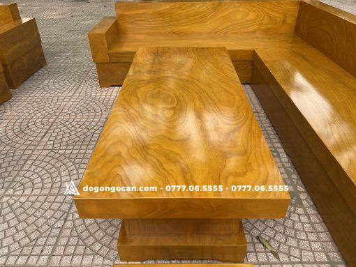 Bộ bàn ghế sofa góc chữ L gỗ cẩm vàng nam phi đóng hộp
