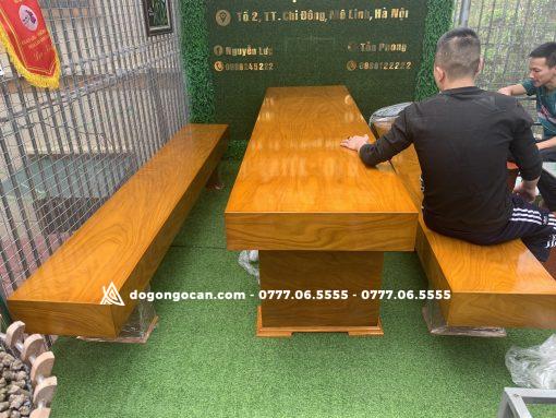 Bộ bàn ghế K3 gỗ cẩm vàng đóng hộp cao cấp