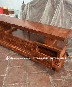 Kệ tivi sofa trơn gỗ hương đá nam phi dài 2m2