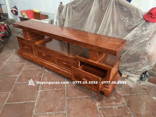 Kệ tivi sofa trơn gỗ hương đá nam phi dài 2m2