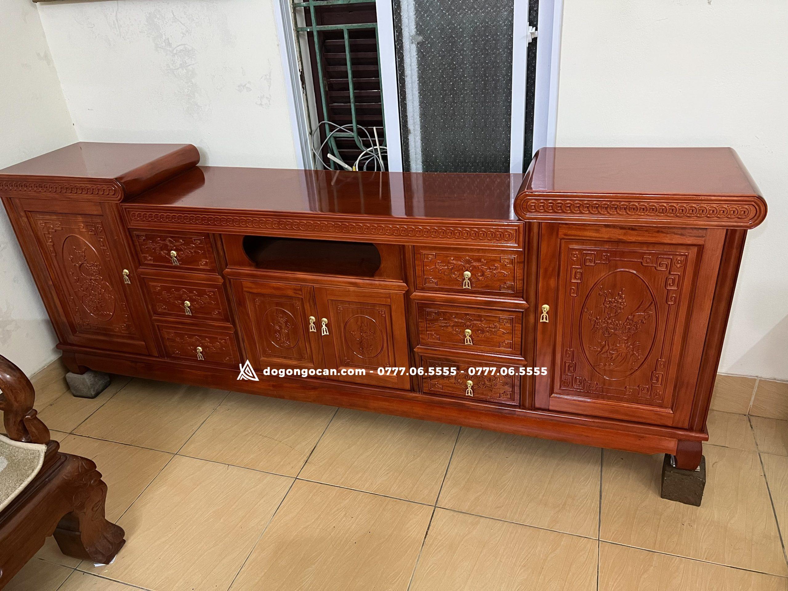 Kệ Tivi Gỗ Xoan Đào 2m2 2m4 4 Kệ Tivi Gỗ Xoan Đào 2m2 2m4