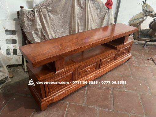 Kệ tivi sofa trơn gỗ hương đá nam phi dài 2m2