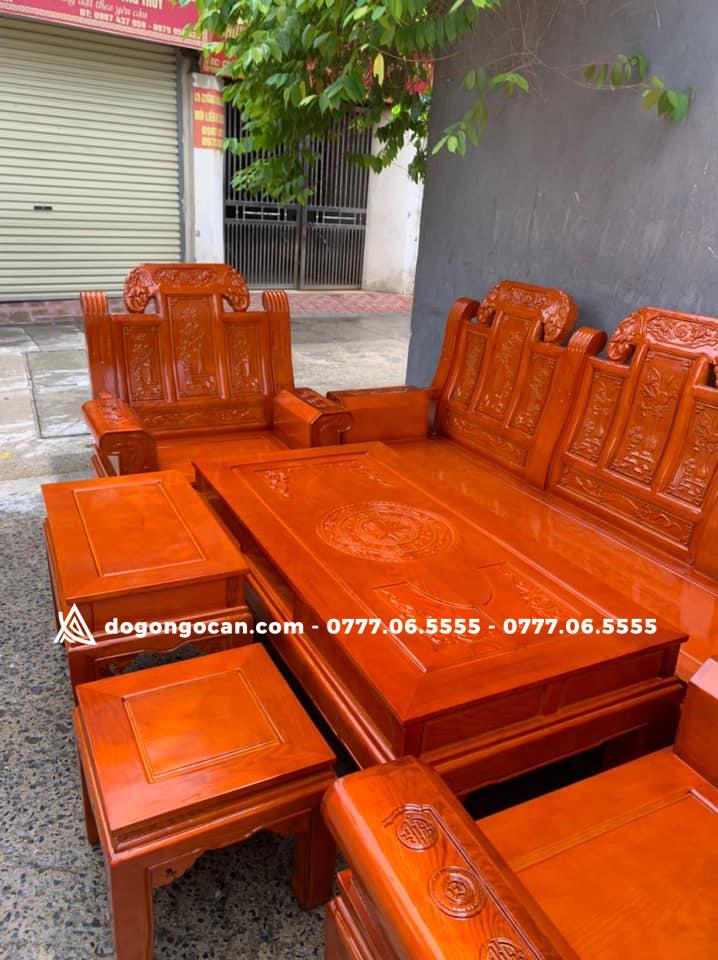 Bộ bàn ghế phòng khách âu á hộp gỗ sồi nga 4 Bộ bàn ghế âu á hộp gỗ sồi nga