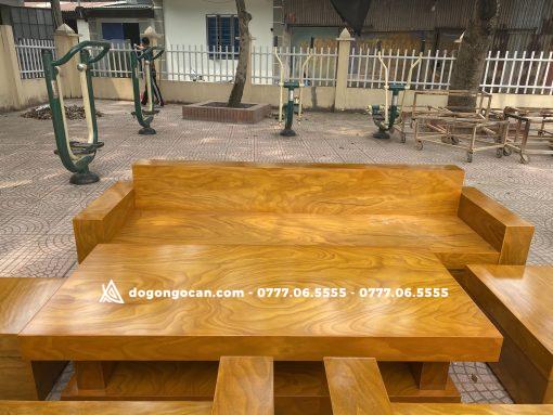 Bộ bàn phòng khách ghế sofa đối gỗ cẩm vàng nam phi đóng hộp