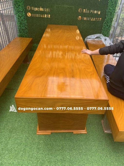 Bộ bàn ghế K3 gỗ cẩm vàng đóng hộp cao cấp