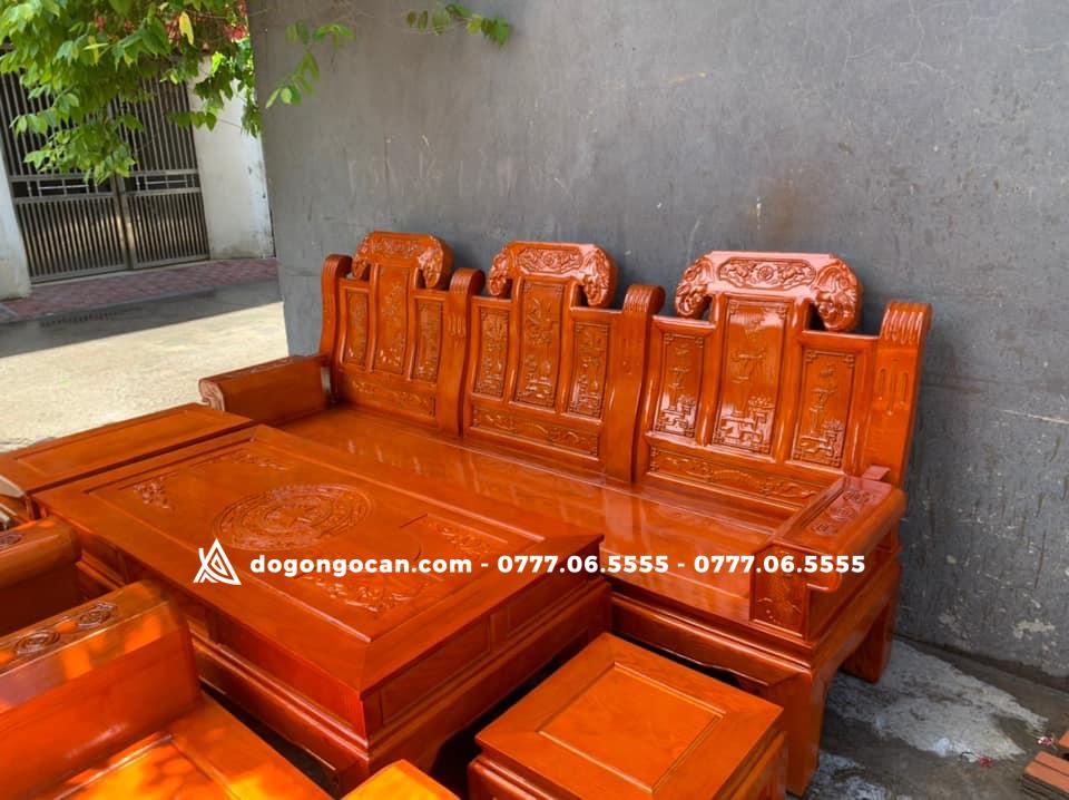 Bộ bàn ghế phòng khách âu á hộp gỗ sồi nga 6 Bộ bàn ghế âu á hộp gỗ sồi nga