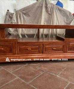 Kệ tivi sofa trơn gỗ hương đá nam phi dài 2m2
