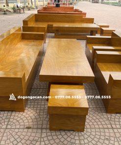 Bộ bàn phòng khách ghế sofa đối gỗ cẩm vàng nam phi đóng hộp