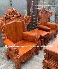 Bộ Ghế Louis Hoàng Gia Nguyên Khối Gỗ Gõ Đỏ 10 món 17 Bộ Ghế Louis Hoàng Gia Nguyên Khối Gỗ Gõ Đỏ 10 món