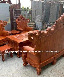 Bộ Ghế Louis Hoàng Gia Nguyên Khối Gỗ Gõ Đỏ 10 món 25 Bộ Ghế Louis Hoàng Gia Nguyên Khối Gỗ Gõ Đỏ 10 món