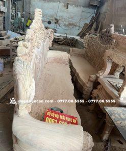 Bộ Ghế Louis Hoàng Gia Nguyên Khối Gỗ Gõ Đỏ 10 món 27 Bộ Ghế Louis Hoàng Gia Nguyên Khối Gỗ Gõ Đỏ 10 món