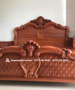 Mẫu Giường Hồng Trĩ Vách Trám Mai 1m8x2m Gỗ Hương Đá Nam Phi