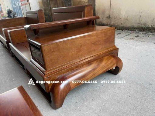 Bộ bàn ghế sofa zito chân đùi gà gỗ hương đá màu óc chó ( Anh Minh – Phúc Thọ , Hn)