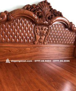 Mẫu Giường Hồng Trĩ Vách Trám Mai 1m8x2m Gỗ Hương Đá Nam Phi