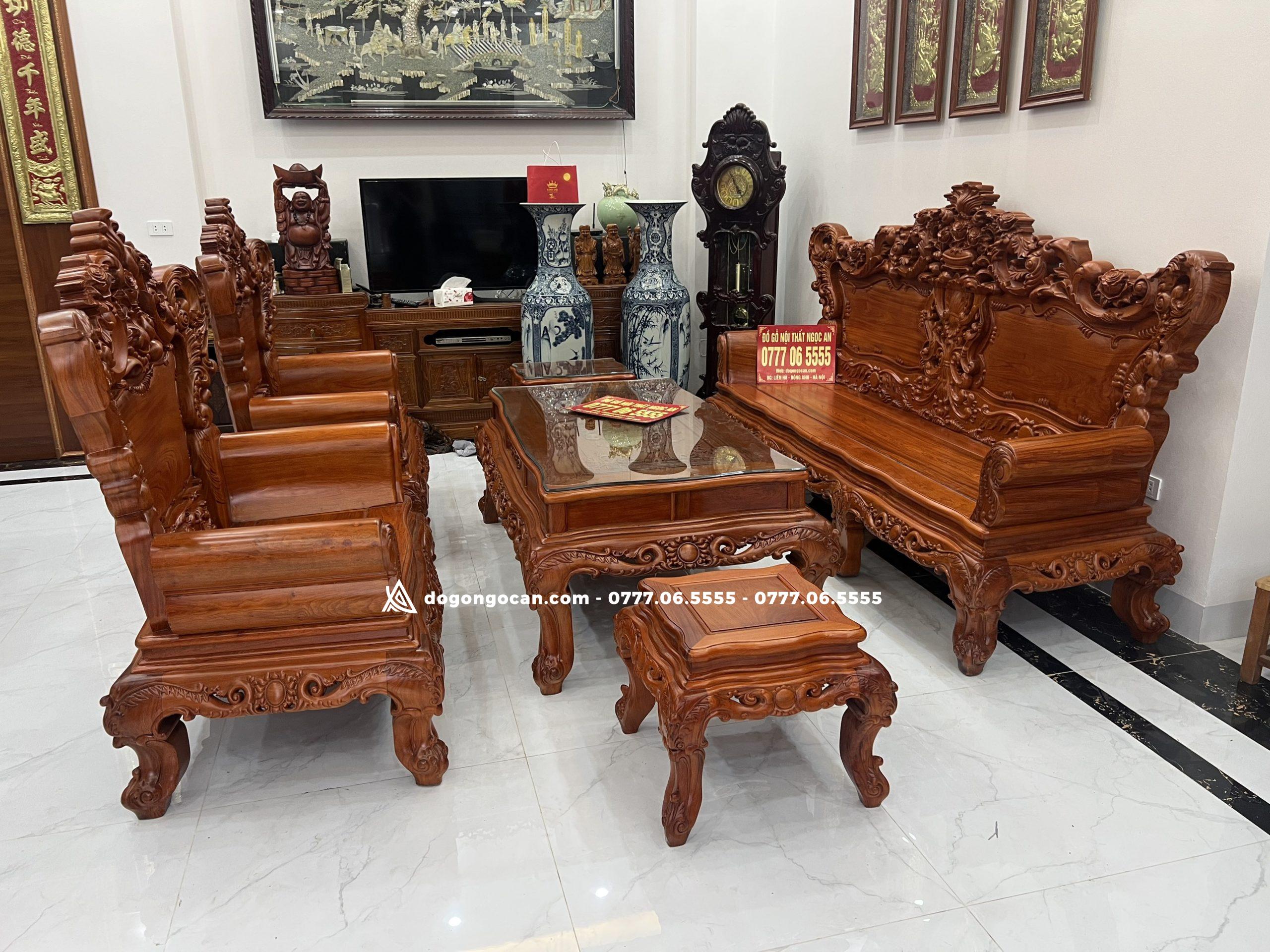 Bộ hoàng gia chân 14 gỗ hương đá siêu vip (anh dũng - bắc giang) 1 Import placeholder for 6674