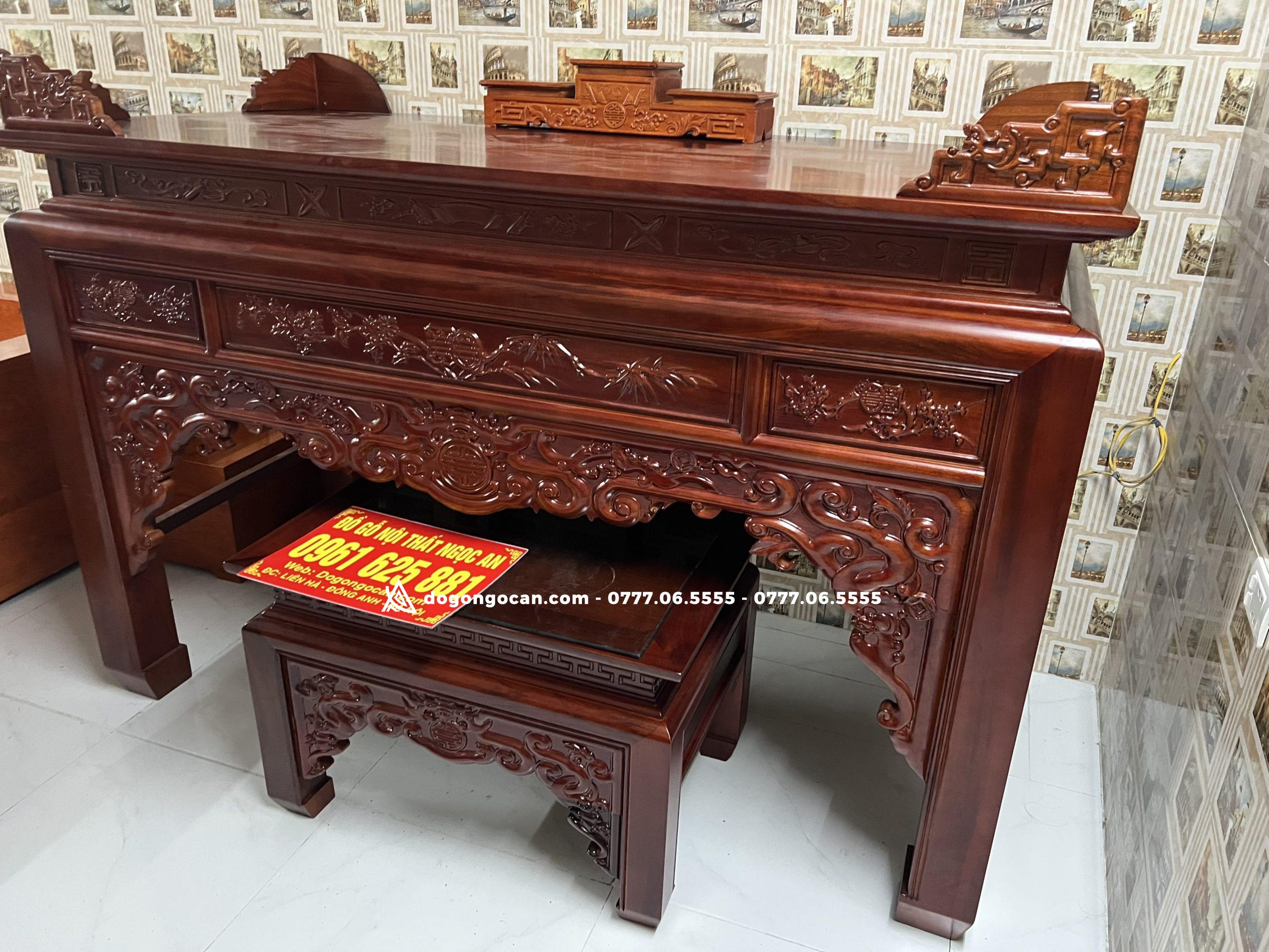 Án gian thờ gỗ gụ lào phun màu chín mận 1 Import placeholder for 5020