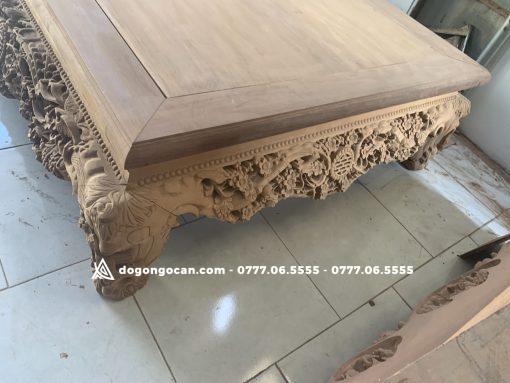 Sập Chân Quỳ Mẫu Mai Điểu Gỗ Gụ 1m6 * 2m ( Anh Dũng – Hải Phòng )