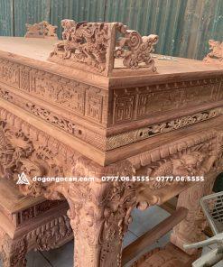Sập Thờ Tứ Linh Gỗ Hương Đá Chân 18 Vân Đẹp Hàng Mộc