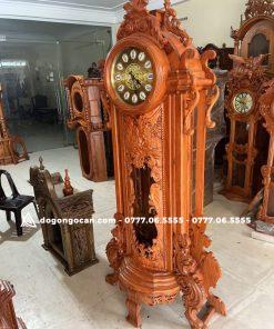 Đồng hồ Hoàng Gia - Mặt Quỷ gỗ Hương Đá cao 2m 13 Đồng hồ Hoàng Gia – Mặt Quỷ gỗ Hương Đá cao 2m