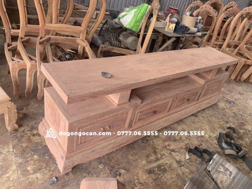 Kệ Tivi Sofa Trơn Gỗ Hương Đá chọn Vân Đẹp