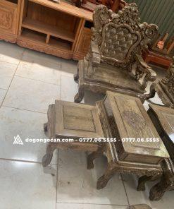 Bộ bàn ghế mẫu mới hoàng gia gỗ mun đuôi công