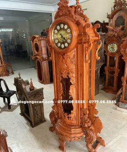 Đồng hồ Hoàng Gia - Mặt Quỷ gỗ Hương Đá cao 2m 9 Đồng hồ Hoàng Gia – Mặt Quỷ gỗ Hương Đá cao 2m