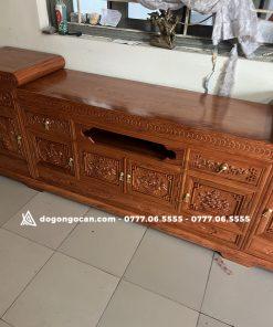 Kệ tivi mõ lõm gỗ hương đá nam phi