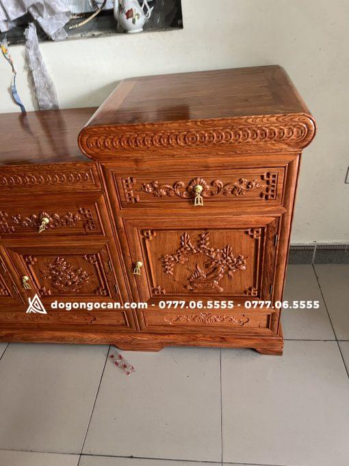 Kệ tivi mõ lõm gỗ hương đá nam phi