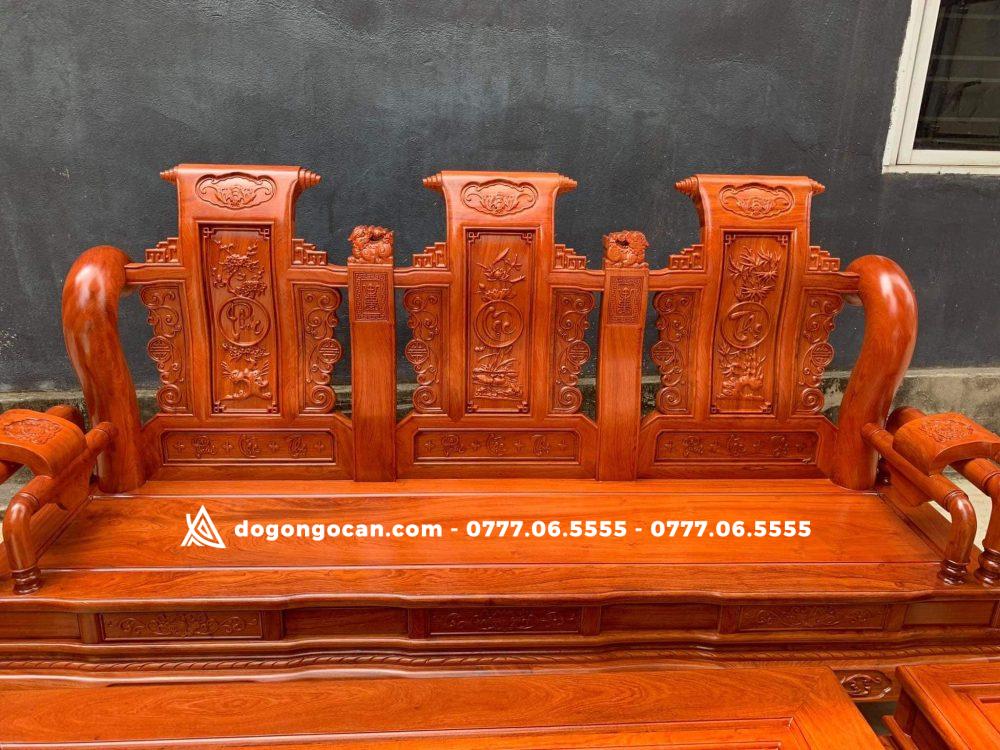 Bộ Tần Thuỷ Hoàng Gỗ Hương Đá tay 12 cột liền , yếm liền hàng khuôn 4 ván 2 6 Bộ Tần Thuỷ Hoàng Gỗ Hương Đá tay 12 cột liền , yếm liền hàng khuôn 4 ván 2