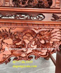 Sập Thờ Tứ Linh Chân 26 Ván Mặt Liền Hàng Dày Dặn Gỗ Gụ Lào ( Anh Dũng – Ninh Bình)