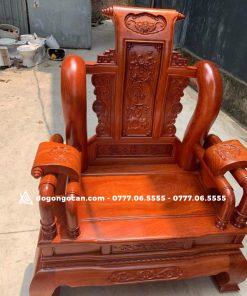 Bộ Tần Thuỷ Hoàng Gỗ Hương Đá tay 12 cột liền , yếm liền hàng khuôn 4 ván 2