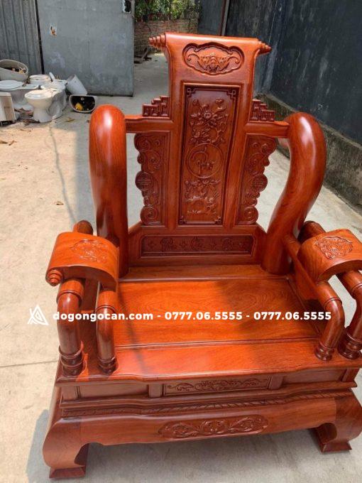 Bộ Tần Thuỷ Hoàng Gỗ Hương Đá tay 12 cột liền , yếm liền hàng khuôn 4 ván 2