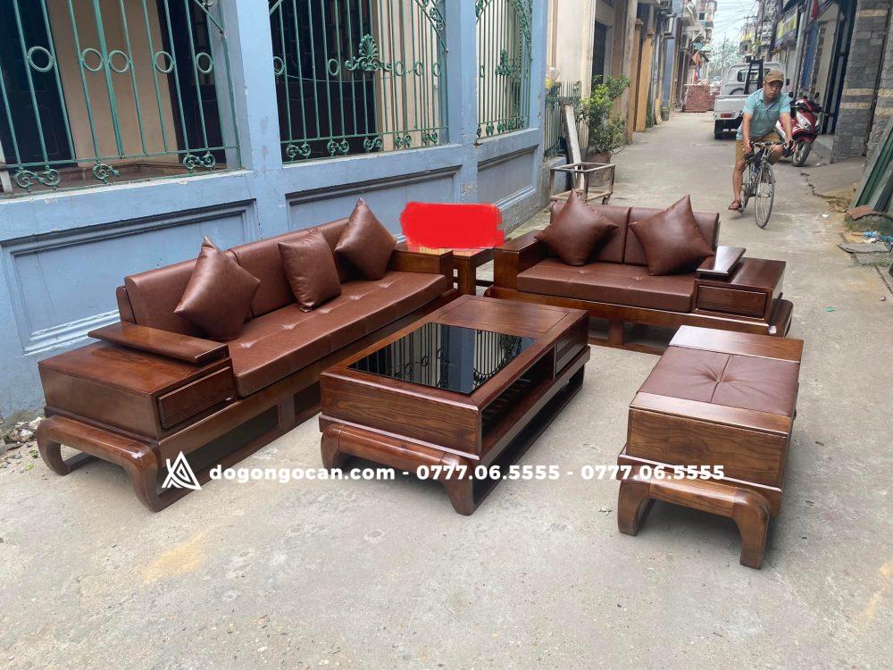 Bộ Sofa Phòng Khách Gỗ Sồi Tự Nhiên 2 Văng Hiện Đại 3 Bộ Sofa Phòng Khách Gỗ Sồi Tự Nhiên 2 Văng Hiện Đại