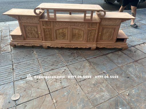 Kệ tivi sừng trâu gỗ hương đá nam phi