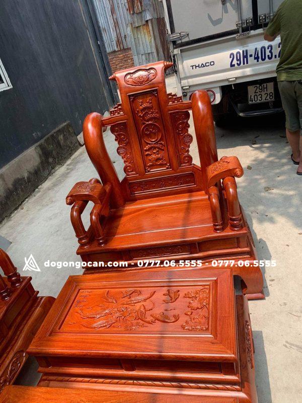 Bộ Tần Thuỷ Hoàng Gỗ Hương Đá tay 12 cột liền , yếm liền hàng khuôn 4 ván 2 8 Bộ Tần Thuỷ Hoàng Gỗ Hương Đá tay 12 cột liền , yếm liền hàng khuôn 4 ván 2