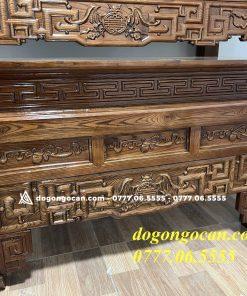 Án gia thờ như ý chân 12 và bàn cơm gỗ sồi nga (chị Huyền, Hưng Yên)