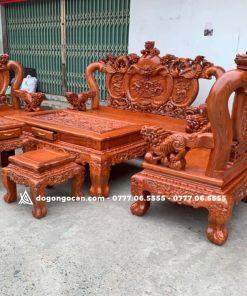 Bộ Bàn Ghế Nghê Bảo Đỉnh Cột 12 Chân 14 Gỗ Hương Đá 11 Bộ Bàn Ghế Nghê Bảo Đỉnh Cột 12 Chân 14 Gỗ Hương Đá