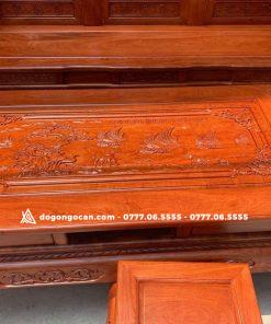 Bộ Tần Thuỷ Hoàng Gỗ Hương Đá tay 12 cột liền , yếm liền hàng khuôn 4 ván 2 26 Bộ Tần Thuỷ Hoàng Gỗ Hương Đá tay 12 cột liền , yếm liền hàng khuôn 4 ván 2