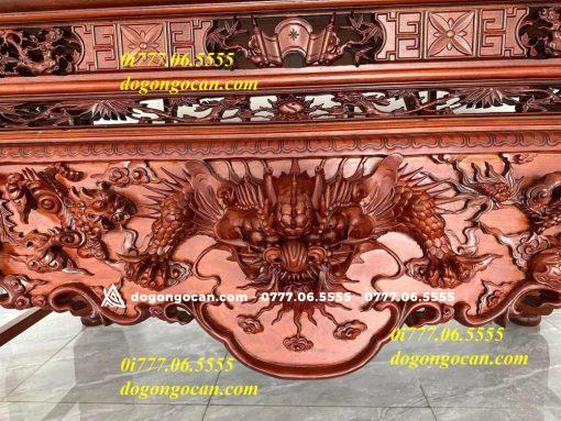 Sập Thờ Tứ Linh Chân 26 Ván Mặt Liền Hàng Dày Dặn Gỗ Gụ Lào ( Anh Dũng – Ninh Bình)