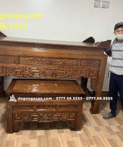 Án gia thờ như ý chân 12 và bàn cơm gỗ sồi nga (chị Huyền, Hưng Yên) 10 Án gia thờ như ý chân 12 và bàn cơm gỗ sồi nga (chị Huyền, Hưng Yên)