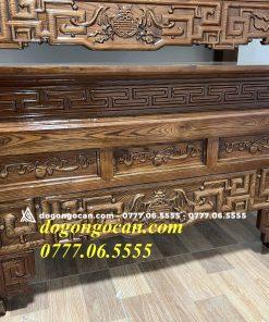 Án gia thờ như ý chân 12 và bàn cơm gỗ sồi nga (chị Huyền, Hưng Yên)
