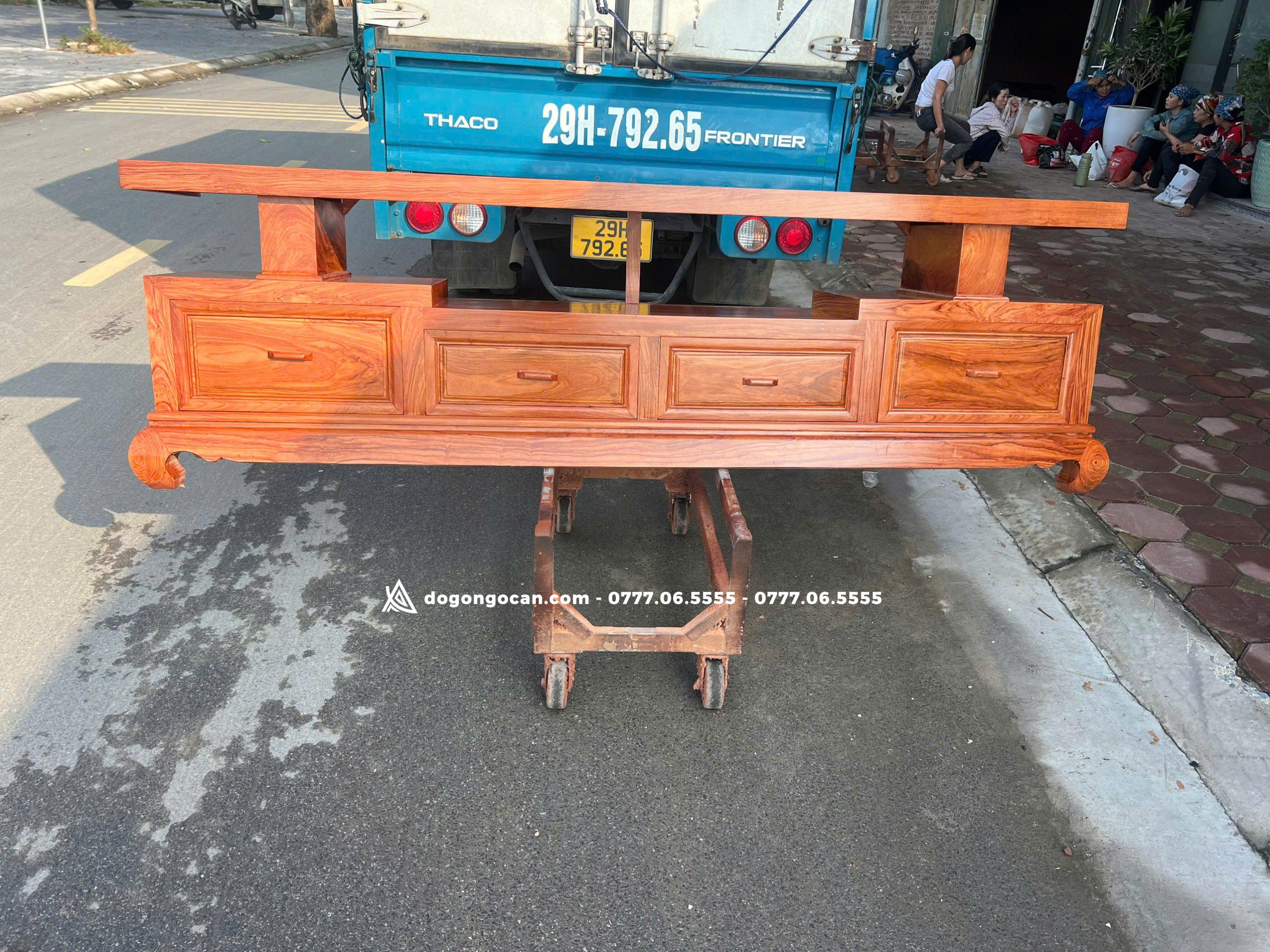 Kệ tivi gỗ tự nhiên sofa dễ lau chùi gỗ hương đá nam phi 2m4 1 Import placeholder for 7198