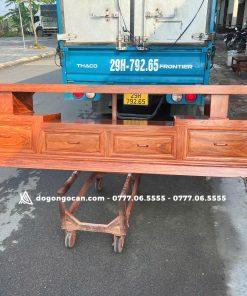 Kệ tivi gỗ tự nhiên sofa dễ lau chùi gỗ hương đá nam phi 2m4