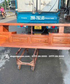 Kệ tivi gỗ tự nhiên sofa dễ lau chùi gỗ hương đá nam phi 2m4 5 Kệ tivi gỗ tự nhiên sofa dễ lau chùi gỗ hương đá nam phi 2m4