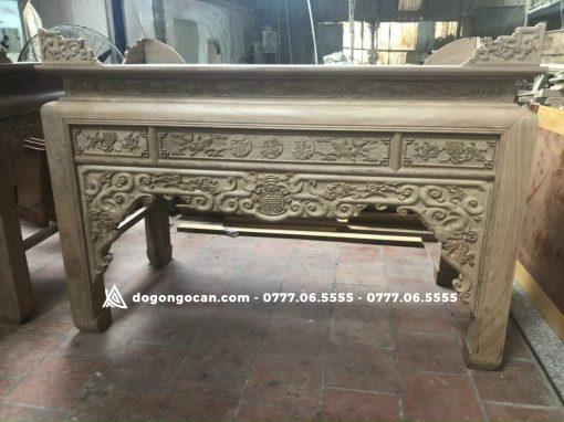 Án Gian Thờ Gỗ Gụ Chân 12 Mẫu Như Ý Kim Tiền