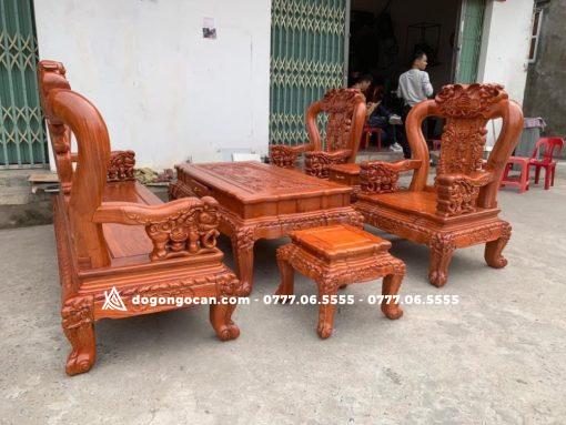 Bộ minh quốc voi cột 14 chân 14 gỗ hương đá víp sang trọng mang tài lộc 2024